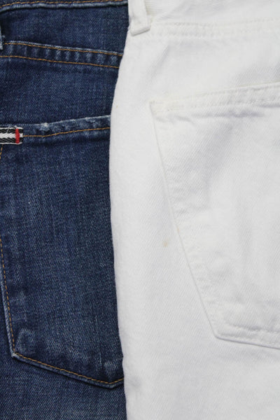 AO LA  Agolde Womens Cotton Mid-Rise Denim Jeans Blue White Size 27 28 Lot 2