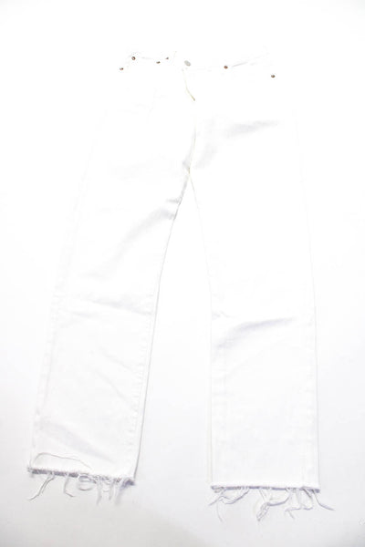 AO LA  Agolde Womens Cotton Mid-Rise Denim Jeans Blue White Size 27 28 Lot 2