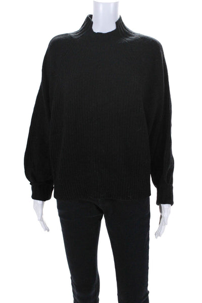 Everlane Womens Black The Cashmere Ribbed Turtleneck  Size M