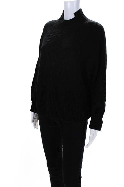 Everlane Womens Black The Cashmere Ribbed Turtleneck  Size M