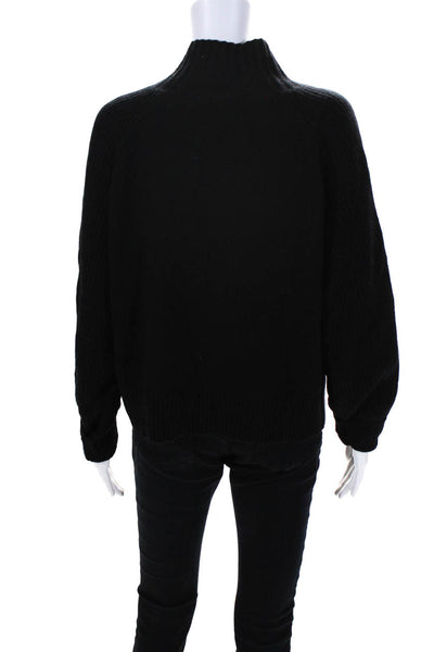 Everlane Womens Black The Cashmere Ribbed Turtleneck  Size M