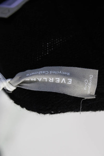 Everlane Womens Black The Cashmere Ribbed Turtleneck  Size M
