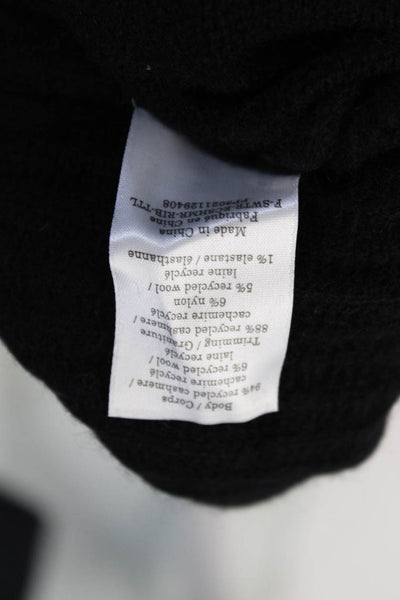 Everlane Womens Black The Cashmere Ribbed Turtleneck  Size M