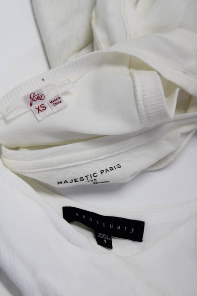 Sanctuary Joie Majestic Paris Women's Scoop Neck Blouse White Size S 5 XS, Lot 3