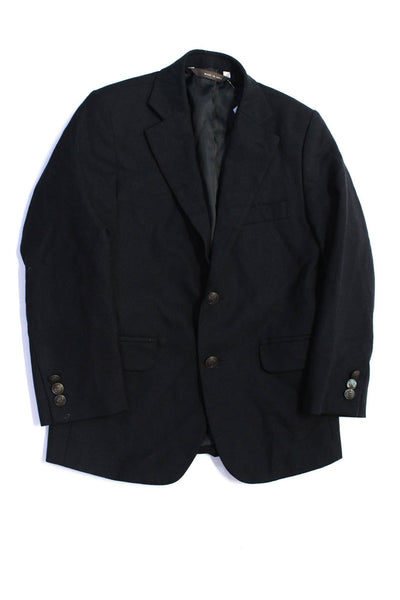 Nordstrom Boy's Collar Long Sleeves Lined Two Button Jacket Navy Blue Size 8