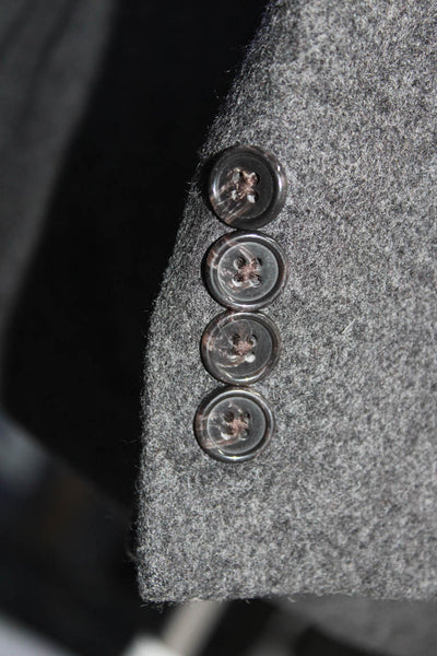 Lauren Ralph Lauren Men's Collar Long Sleeves Two Button Jacket Gray Size 46