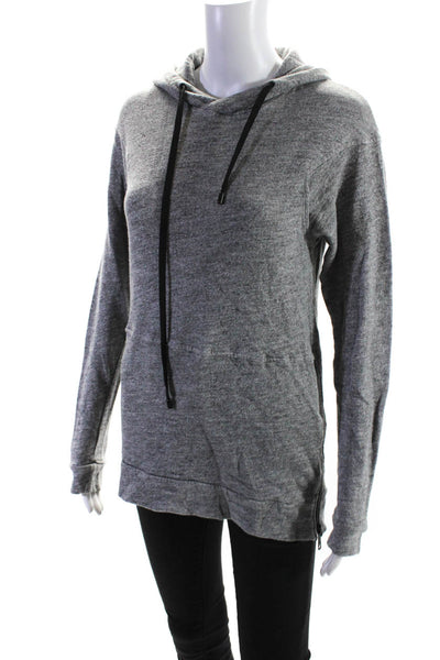 Public School Womens Knit Terry Hoodie Sweatshirt Heather Gray Size Extra Small