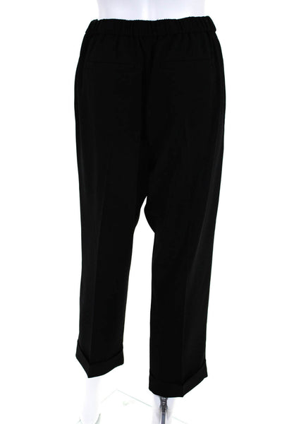 Brochu Walker Womens Zipper Fly Pleated Cuffed Trouser Pants Black Size Large