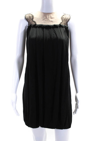 3.1 Phillip Lim Women's Sleeveless Lace Trim Empire Waist Dress Black Size XS