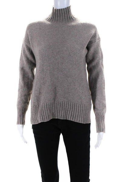 Everlane Womens The Cashmere Stroopwafel Turtleneck  Heathered Sand Size XS
