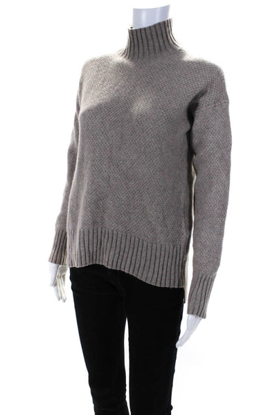 Everlane Womens The Cashmere Stroopwafel Turtleneck  Heathered Sand Size XS