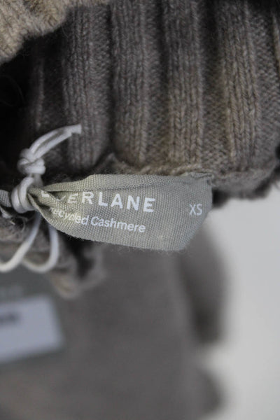 Everlane Womens The Cashmere Stroopwafel Turtleneck  Heathered Sand Size XS