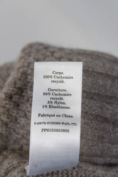 Everlane Womens The Cashmere Stroopwafel Turtleneck  Heathered Sand Size XS