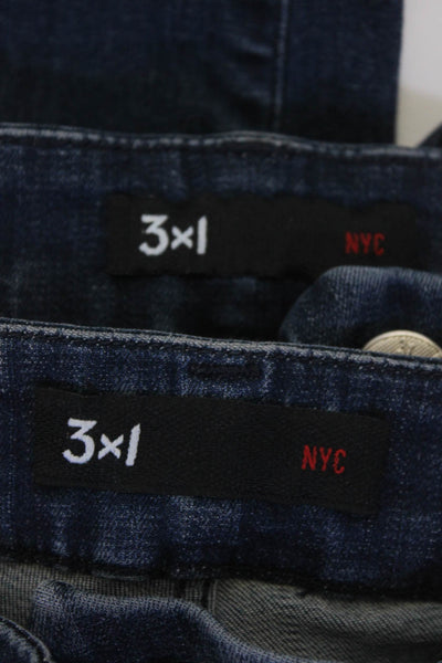 3x1 NYC Womens Skinny Leg Jeans Blue Cotton Size 25 Lot 2