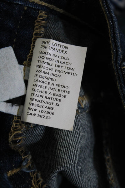 Hudson Womens Denim Dark Wash Stitch Accent A Line Mini Jean Skirt Blue Size 28