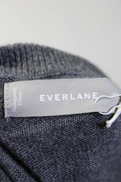 Everlane Mens The Grade A Cashmere Crew Charcoal Size L