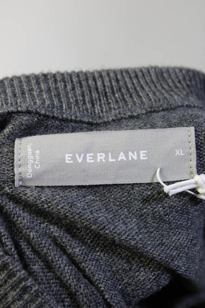 Everlane Mens The Grade A Cashmere Crew Charcoal Size XL