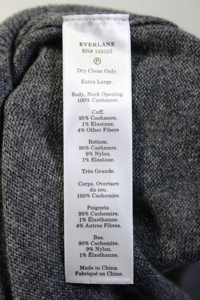 Everlane Mens The Grade A Cashmere Crew Charcoal Size XL