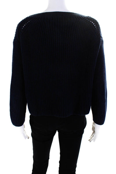 Rag & Bone Jean Women's Long Sleeve Textured Knit Pullover Sweater Blue Size S