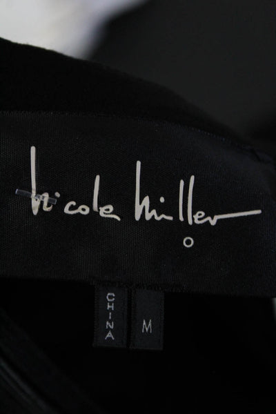 Nicole Miller Collection Womens Back Zip Sleeveless Crew Neck Dress Black 10