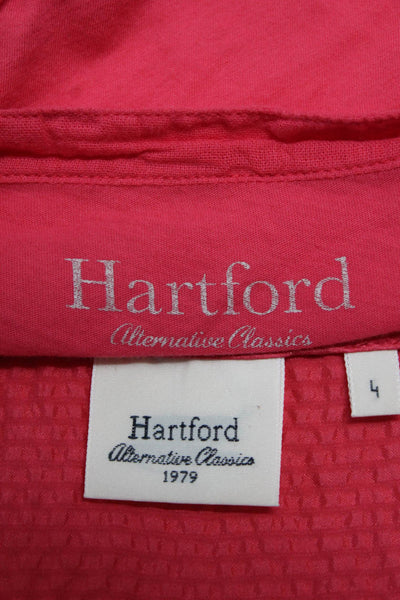 Hartford Womens Hammered Silk Tank Top Sleeveless Shirt Pink Size 4 Lot 2