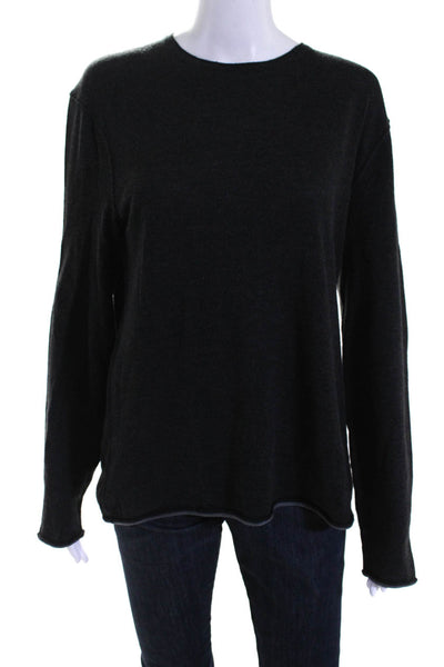 Rag & Bone Women's Round Neck Long Sleeves Crew Neck Blouse Black Size S