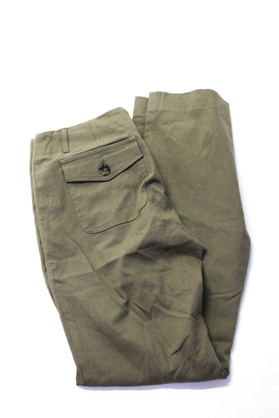 Theory Womens Pants Green Gray Cotton Size 4 Lot 2