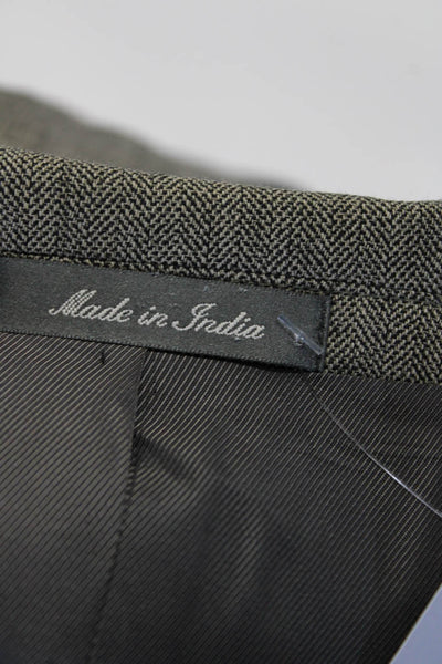 Oscar de la Renta Men's Fully Lined Three Button Blazer Jacket Gray Size 44
