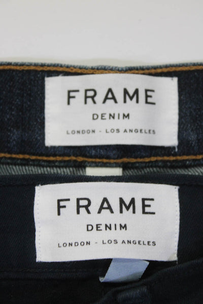 Frame Denim Womens Denim Cut Off Shorts Skinny Leg Jeans Blue Size 30 29 Lot 2