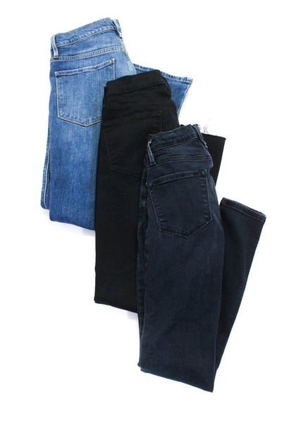 Frame Denim Womens Sylvie Crop Skinny Jeans Blue Black Size 30 25 29 Lot 3