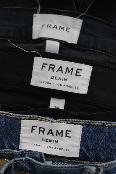 Frame Denim Womens Sylvie Crop Skinny Jeans Blue Black Size 30 25 29 Lot 3