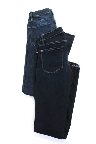 Frame Denim Womens Skinny Leg Jeans Blue Size 25 Lot 2