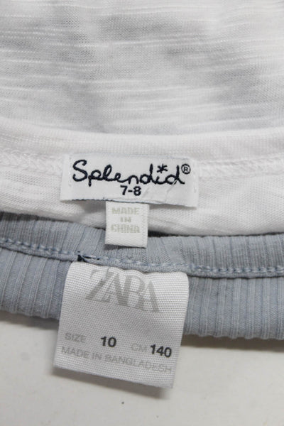 Splendid Zara Girls White Scoop Neck Sleeveless Tank Top Size 7-8 10 Lot 5
