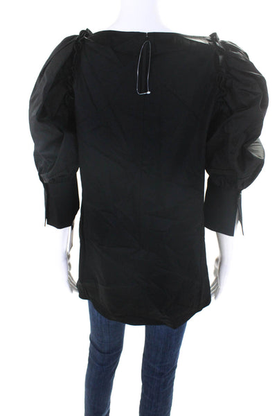 Adeam Womens Tulip Top Black Size L