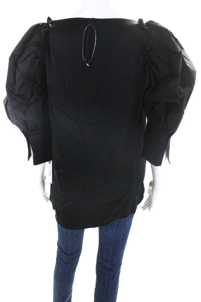 Adeam Womens Tulip Top Black Size M