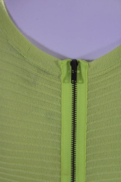 Cotton By Autumn Cashmere Women's Sleeveless A Line Mini Dress Neon Green Size S