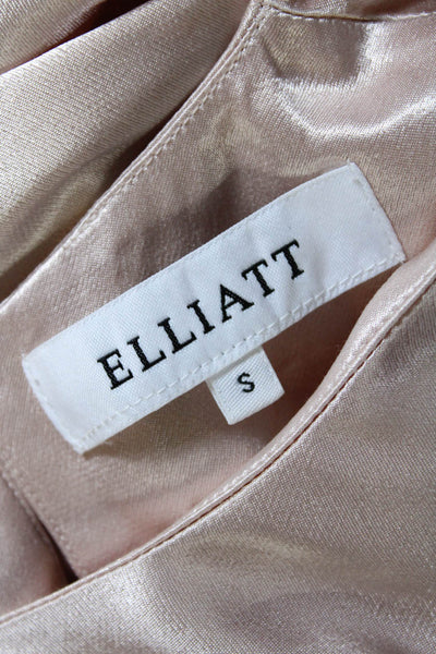 Elliatt Womens Long Balloon Sleeves Blouse Pink Size Small