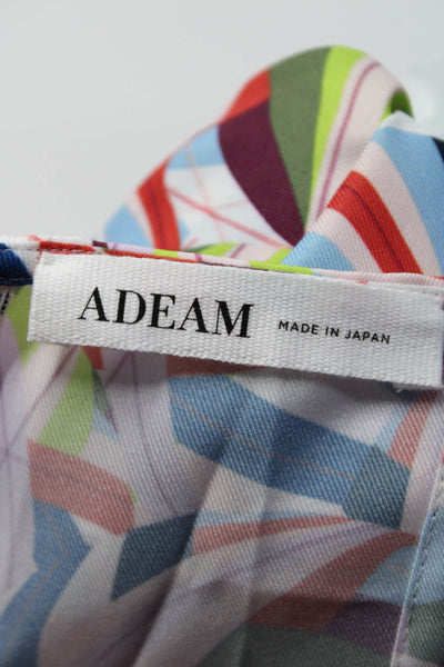 Adeam Womens Ruffle Skirt Print Size 4