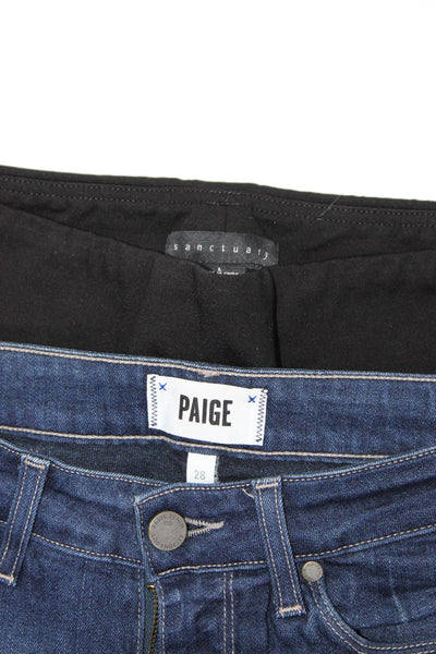 Paige Sanctuary Womens Cotton Skinny Jeans Trousers Blue Black Size 28 L Lot 2