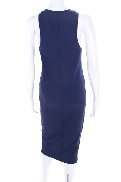 Leith Womens Scoop Neck Sleeveless Pullover Tank Top Pencil Dress Blue Size S