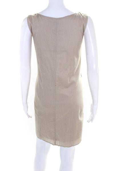 Calypso St. Barth for Target Womens Cotton Embroider A-Line Dress Beige Size XS