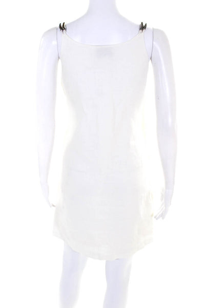 Sachin + Babi For Ankasa Womens Cotton Bead Strap A-Line Midi Dress White Size S