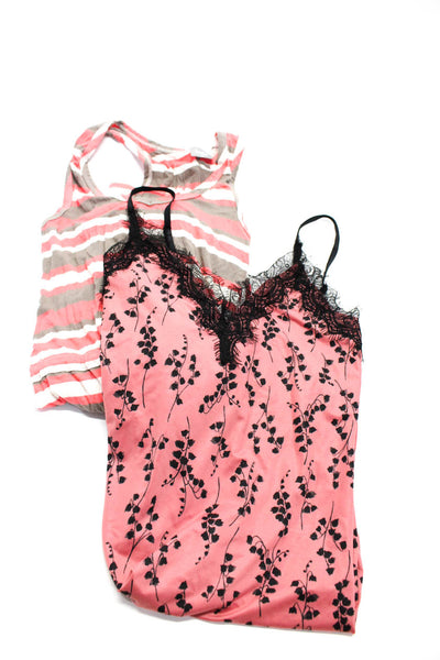 Bobi Rosemunde Womens Stripe Floral Sleeveless Tie Dresses Pink Size XS 34 Lot 2