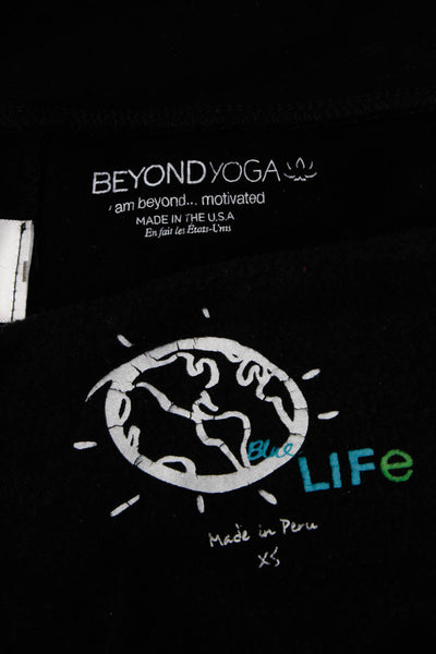 Beyond Yoga Blue Life Womens High Waist Ruched Sweatpants Black Size XS Lot 2