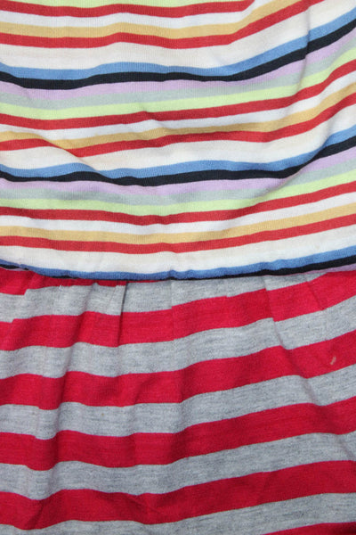 h.i.p. Oilily Womens Striped Print Textured Short Sleeve Tops Red Size S Lot 2