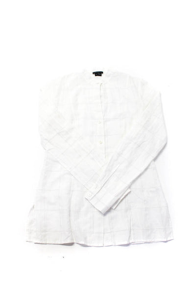 Theory J Crew Womens Tee Top White Cotton Button Down Shirt Size S 00 lot 3