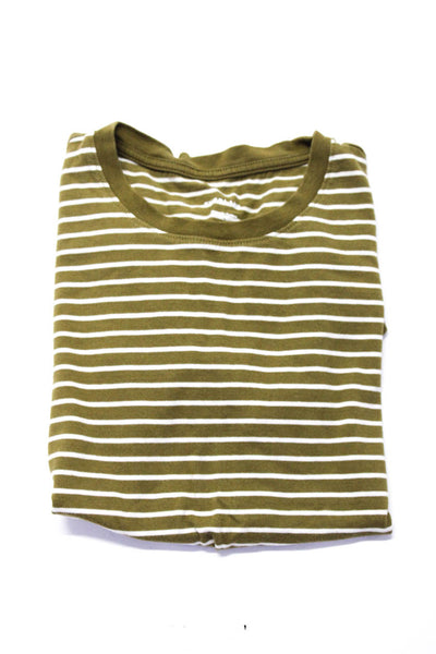 Everlane Womens Green Striped Crew Neck Short Sleeve Tee Top Size XS lot 2