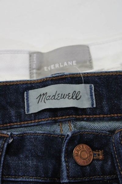 Madewell Everlane Womens Blue Mid-Rise Straight Leg Jeans Size 24 2 lot 2