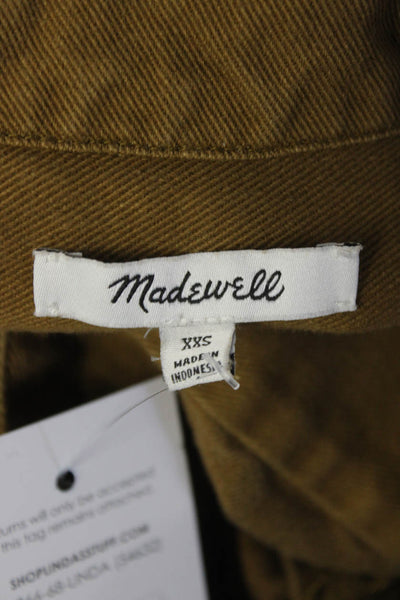 Madewell Women's Short Sleeve Button Up Romper Green Size XXS