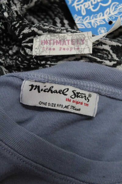 Michael Stars Intimately Free People Womens Shirts Blue Black Size OS M Lot 2